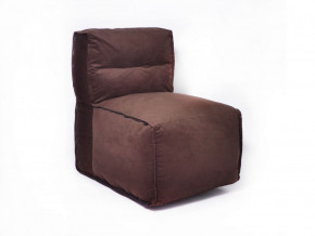 Прямое модульное бескаркасное кресло Комфорт (Шоколад велюр) в Ягодном - yagodnyj.germes-mebel.ru | фото